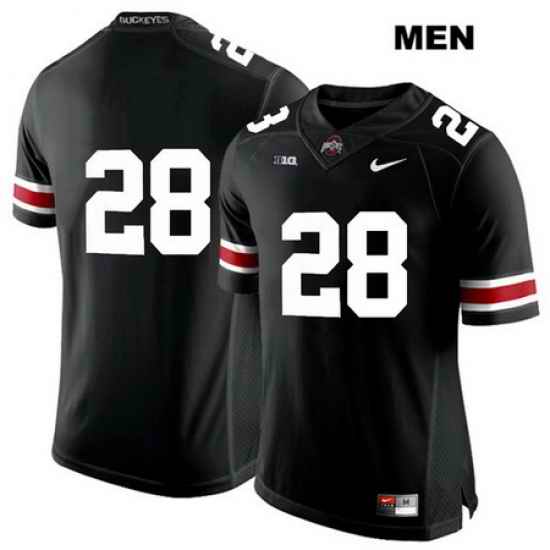 Amari McMahon Stitched Ohio State Buckeyes White Font Nike Authentic Mens  28 Black College Football Jersey Without Name Jersey